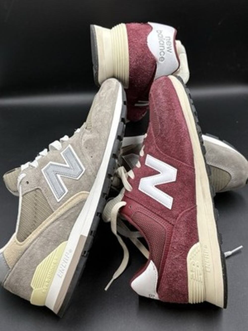 New Balance Size 13 Lot MiUSA Grey 996 & Burgundy 574